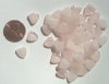 50 9mm Rose Pink & White Marble Triangles